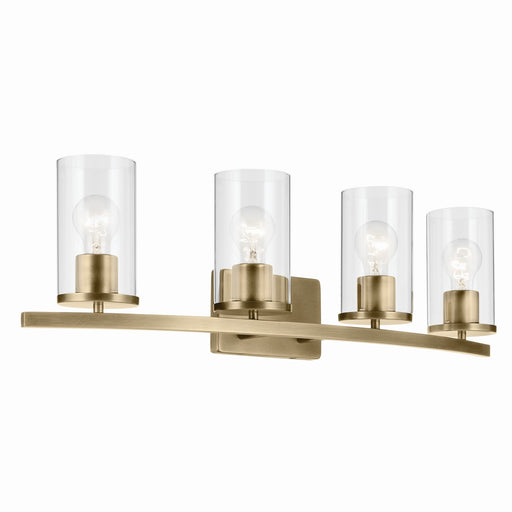 Crosby 4-Light Vanity in Natural Brass - Lamps Expo