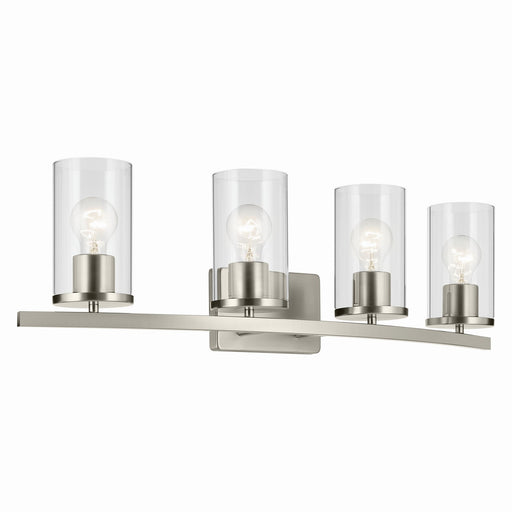 Crosby Four Light Vanity in Brushed Nickel