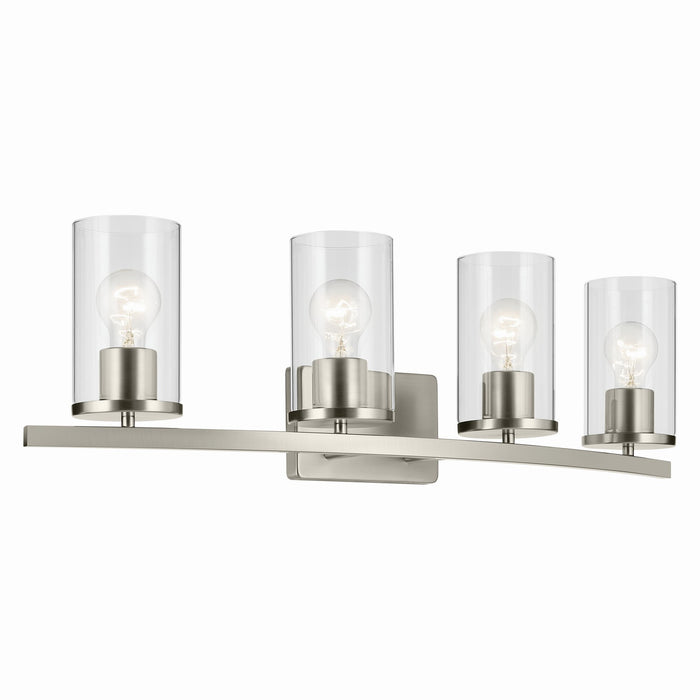 Crosby Four Light Vanity in Brushed Nickel