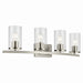 Crosby Four Light Vanity in Brushed Nickel