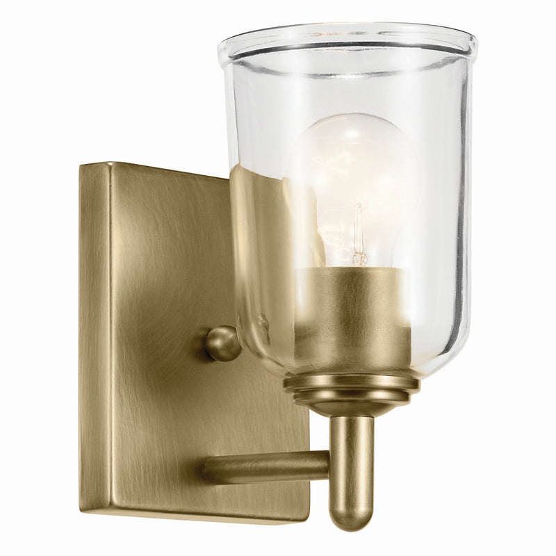 Shailene Bath Sconce in Natural Brass