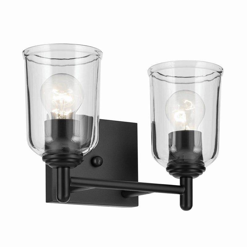 Shailene 2-Light Bath Vanity Light in Black