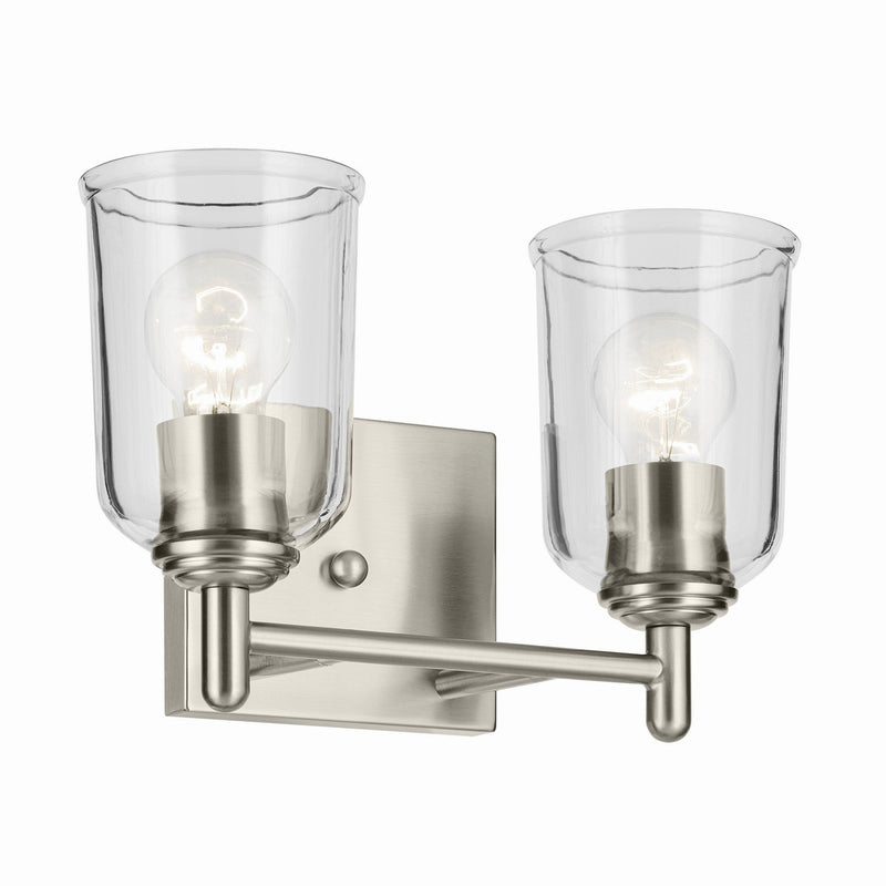 Shailene 2-Light Bath Vanity Light in Brushed Nickel