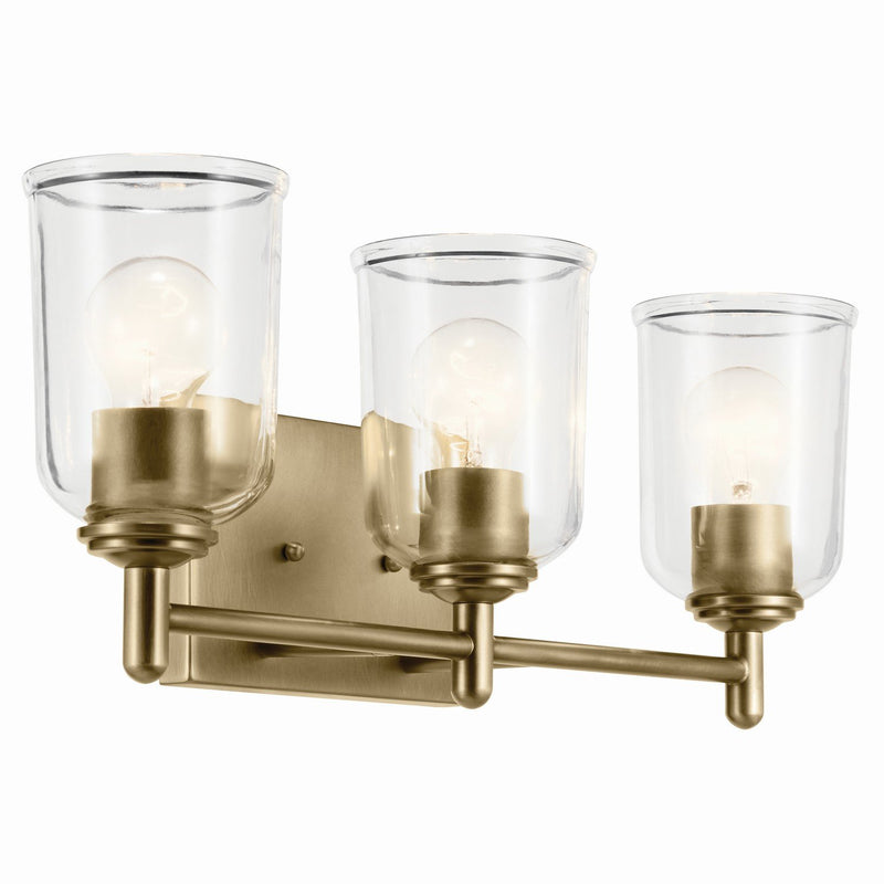 Shailene 3-Light Bath Vanity Light in Natural Brass
