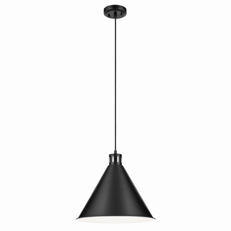 Zailey One Light Pendant in Black