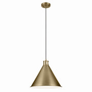 Zailey Cone Pendant in Natural Brass