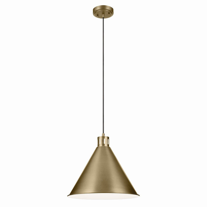 Zailey Cone Pendant in Natural Brass
