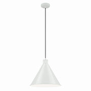 Zailey One Light Pendant in White