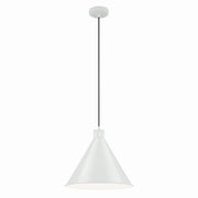 Zailey Cone Pendant in White