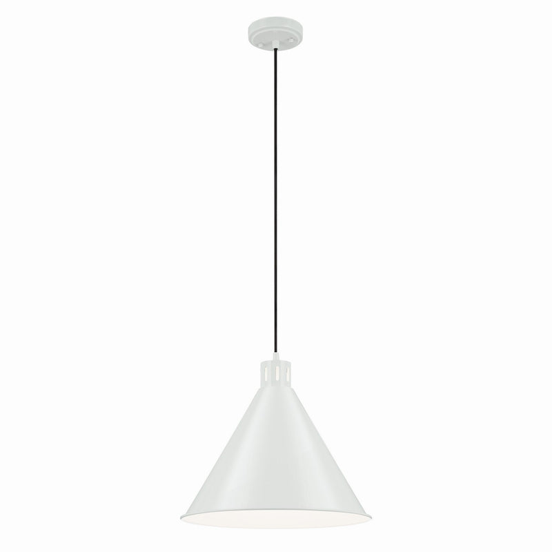Zailey Cone Pendant in White