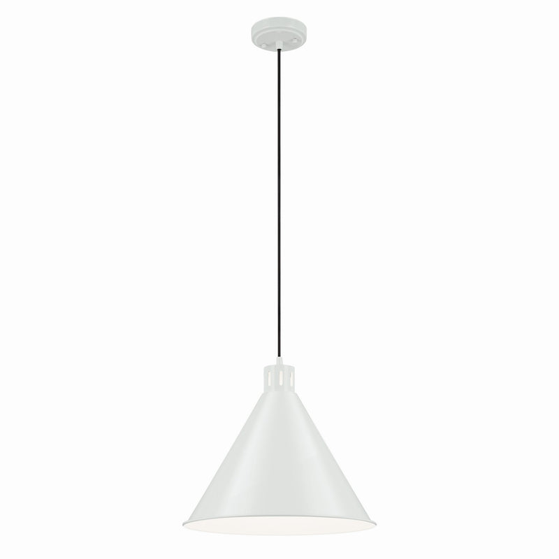 Zailey 1-Light Pendant in White - Lamps Expo