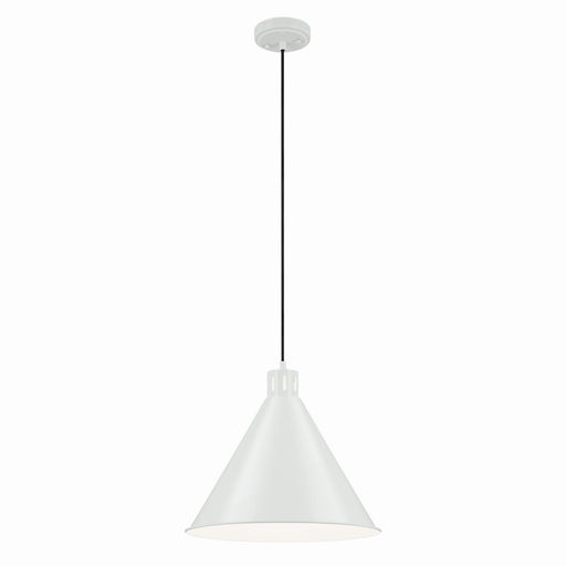 Zailey 1-Light Pendant in White - Lamps Expo