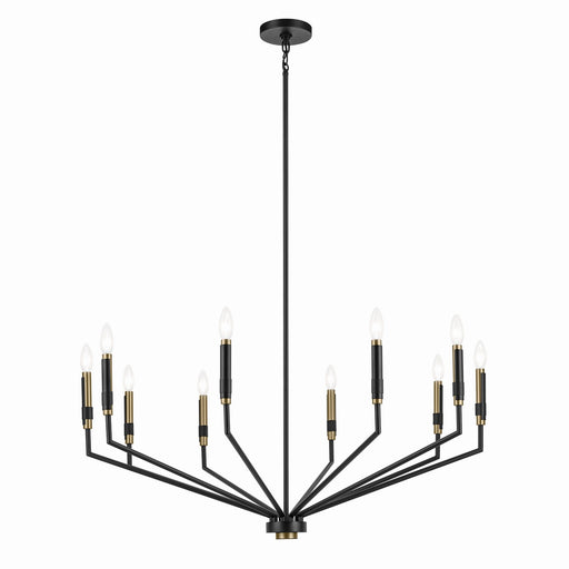 Armand Ten Light Chandelier in Black