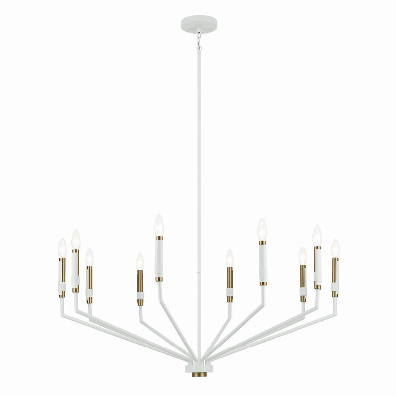 Armand 10-Light Chandelier in White
