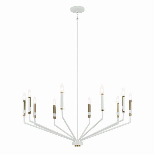 Armand Ten Light Chandelier in White