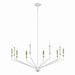 Armand Ten Light Chandelier in White