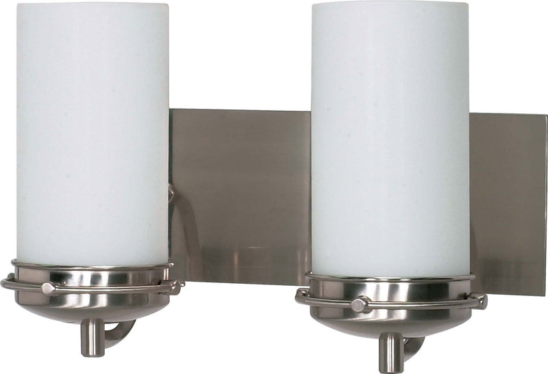 Polaris 2-Light Bath Vanity Light in Brushed Nickel