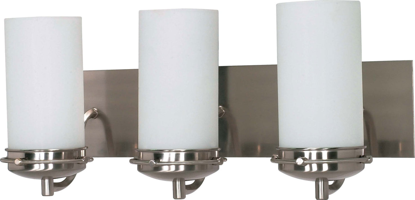 Polaris 3-Light Vanity Fixture in Brushed Nickel