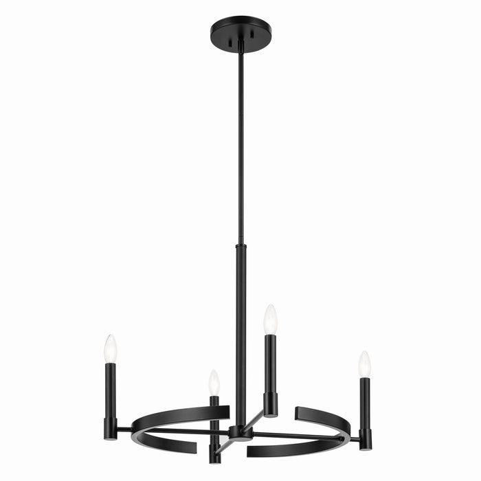 Tolani Four Light Chandelier in Black