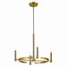 Tolani Four Light Chandelier in Brushed Natural Brass
