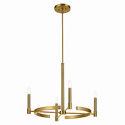 Tolani 4-Light Chandelier in Brushed Natural Brass