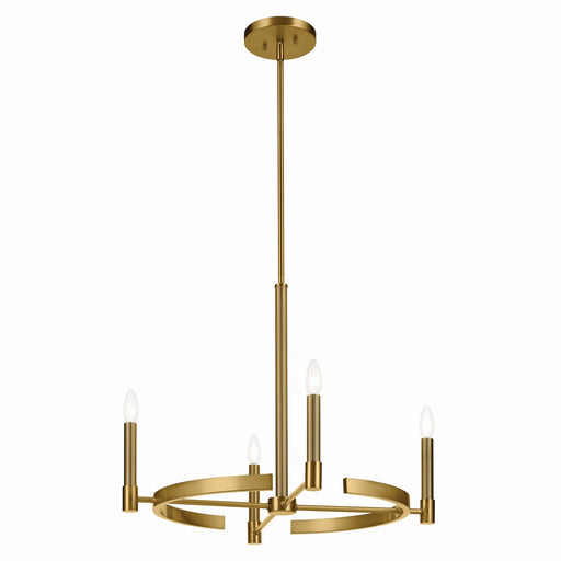 Tolani 4-Light Chandelier in Brushed Natural Brass