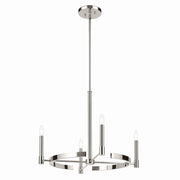 Tolani 4-Light Chandelier in Polished Nickel