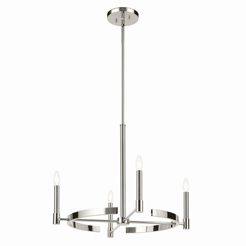 Tolani 4-Light Chandelier in Polished Nickel