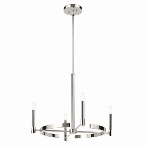 Tolani Four Light Chandelier in Polished Nickel