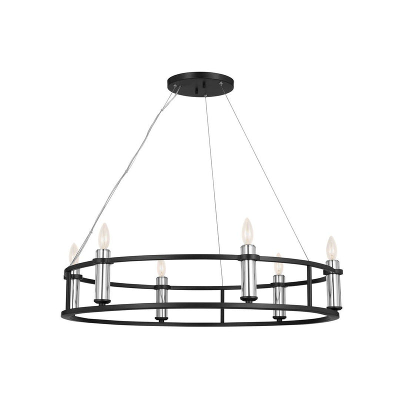 Rosalind 6-Light Chandelier in Black