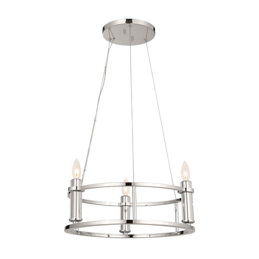 Rosalind 3-Light Mini Chandelier in Polished Nickel