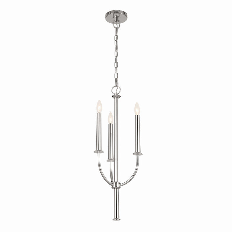 Florence 3-Light Chandelier in Polished Nickel