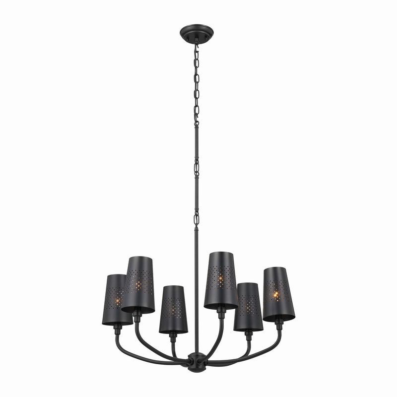 Adeena 6-Light Chandelier in Black