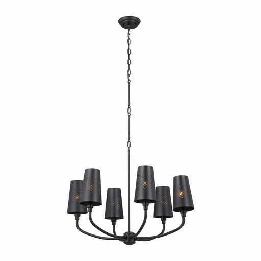 Adeena 6-Light Chandelier in Black