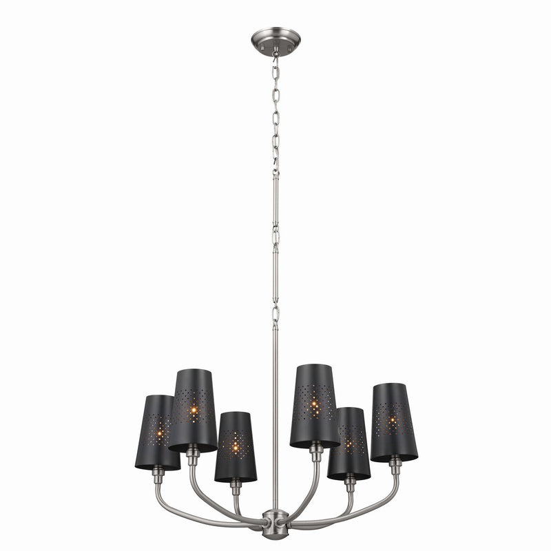 Adeena 6-Light Chandelier in Classic Pewter