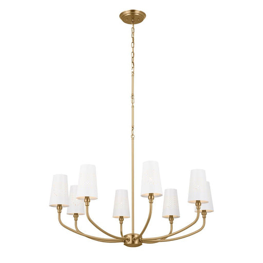 Adeena 8-Light Chandelier in Brushed Natural Brass
