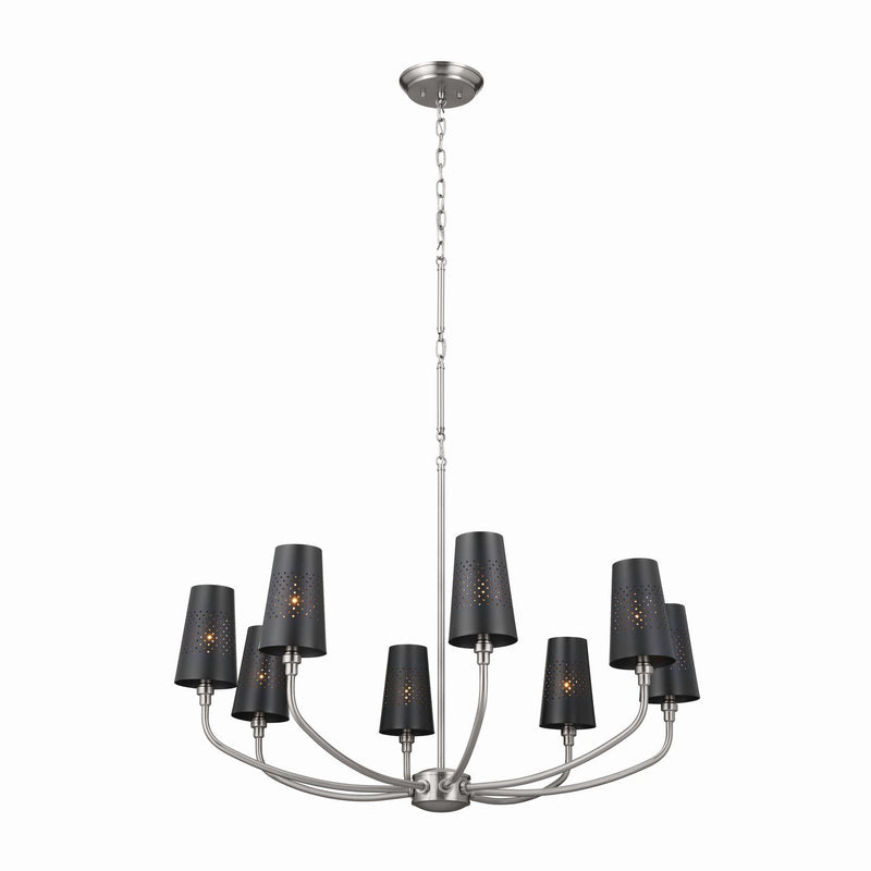Adeena 8-Light Chandelier in Classic Pewter
