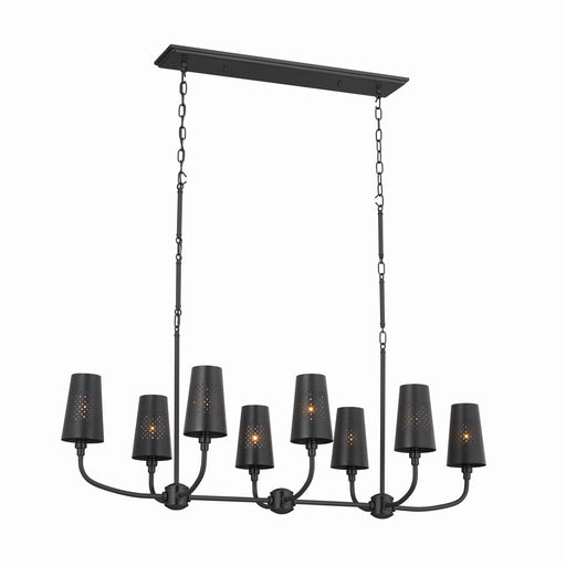 Adeena 8-Light Linear Chandelier in Black