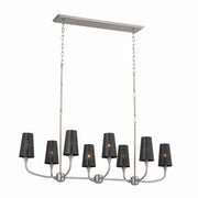 Adeena 8-Light Linear Chandelier in Classic Pewter
