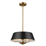 Luella 3-Light Convertible Pendant in Black
