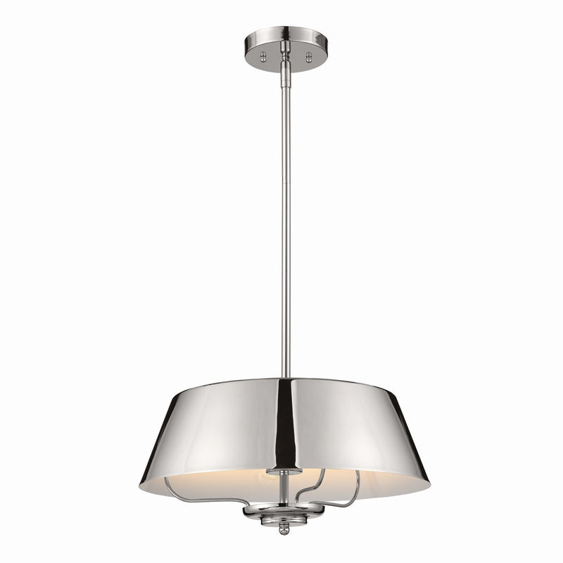 Luella 3-Light Convertible Pendant in Polished Nickel