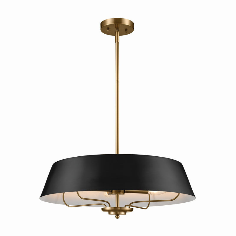 Luella 4-Light Convertible Pendant in Black