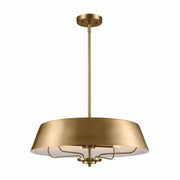 Luella 4-Light Convertible Pendant in Brushed Natural Brass