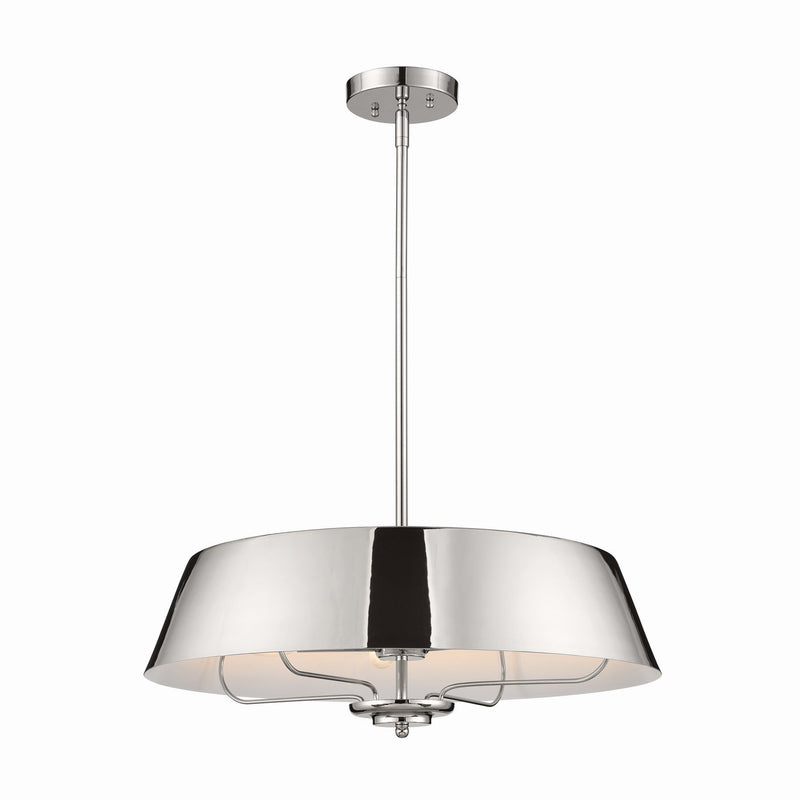 Luella 4-Light Convertible Pendant in Polished Nickel