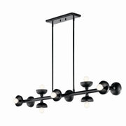 Palta 10-Light Linear Chandelier in Black