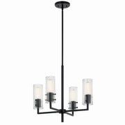 Velestino 4-Light Chandelier in Black