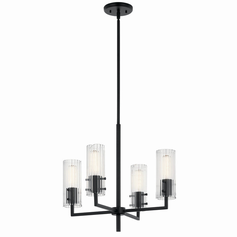 Velestino 4-Light Chandelier in Black
