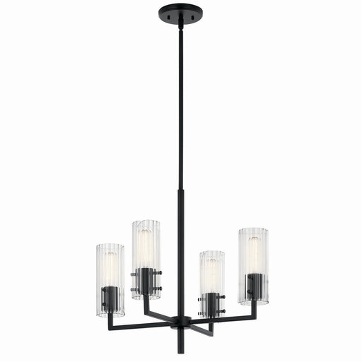 Velestino 4-Light Chandelier in Black