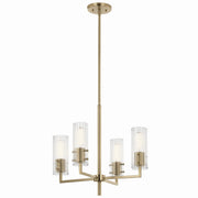 Velestino 4-Light Chandelier in Champagne Bronze