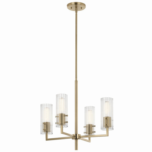Velestino 4-Light Chandelier in Champagne Bronze